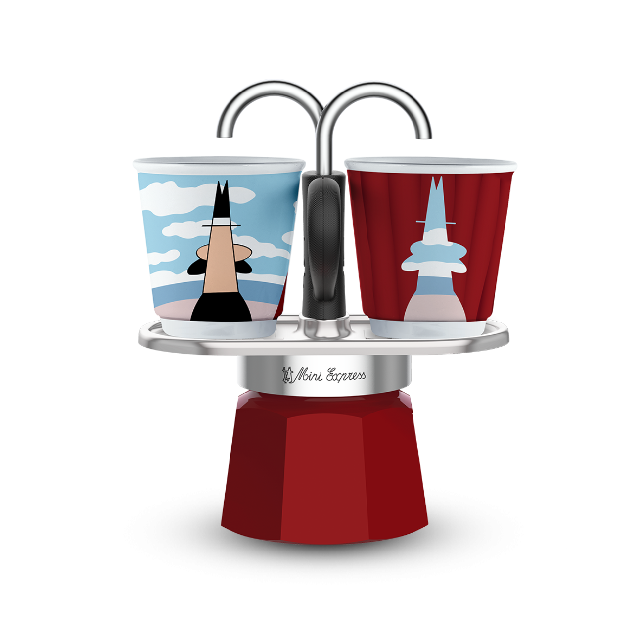 Bialetti Set Mini Express R Magrite + 2 Šoljice